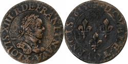 World Coins - France, Louis XIII, Double Tournois, 1615, Amiens, Copper, , CGKL:264