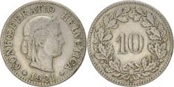 World Coins - Coin, Switzerland, 10 Rappen, 1921, Bern, , Copper-nickel, KM:27