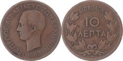 World Coins - Coin, Greece, 10 Lepta, 1869