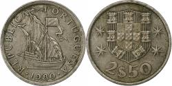 World Coins - Portugal, 2-1/2 Escudos, 1980, Copper-nickel, , KM:590