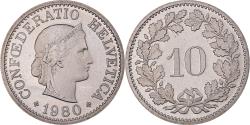 World Coins - Coin, Switzerland, 10 Rappen, 1980, Bern, Proof, , Copper-nickel, KM:27