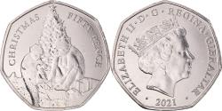 World Coins - Coin, Gibraltar, 50 Pence, 2021, Pobjoy Mint, Christmas, , Cupronickel