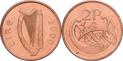 World Coins - Ireland, 2 Pence, 2000, Dublin, Copper Plated Steel, , KM:21a