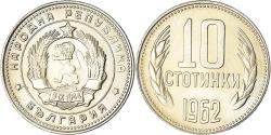 World Coins - Coin, Bulgaria, 10 Stotinki, 1962, MS(60-62), Nickel-brass, KM:62