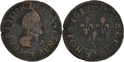 World Coins - Coin, France, Henri IV, Double Tournois, 1610, Nantes, , Copper