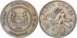 World Coins - Singapore, 50 Cents, 1995, Singapore Mint, Copper-nickel, , KM:102