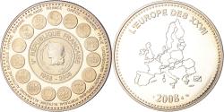 World Coins - France, Medal, L'Europe des XXVII, Veme République, Politics, 2008,