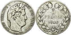 World Coins - Coin, France, Louis-Philippe, 5 Francs, 1846, Bordeaux, , Silver