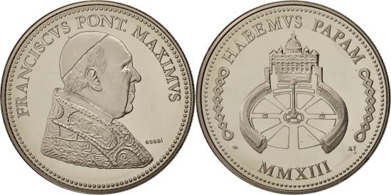 France, Medal, Franciscus Pontifex Maximus, Religions & beliefs,