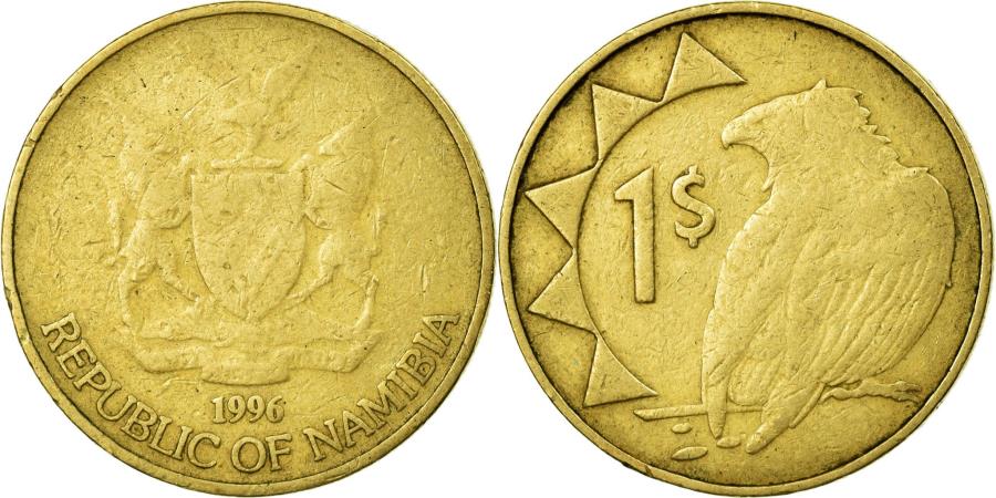 Coin Namibia Dollar 1996 Vantaa Brass KM 4 African Coins