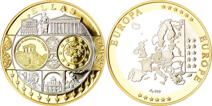 World Coins - Greece, Medal, Euro, Europa, , Silver