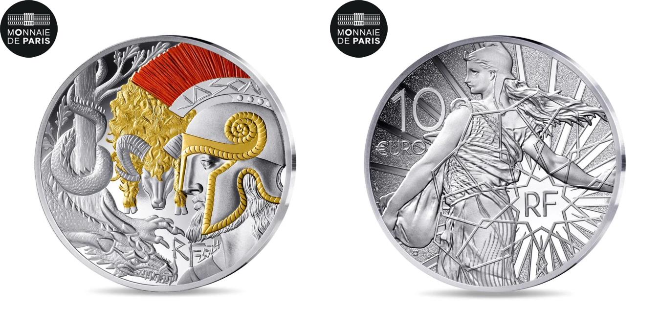 France, 0312-4 MONNAIE DE PARIS 銀貨10set 37mm 22.2g .900 y42-705538-33【Y