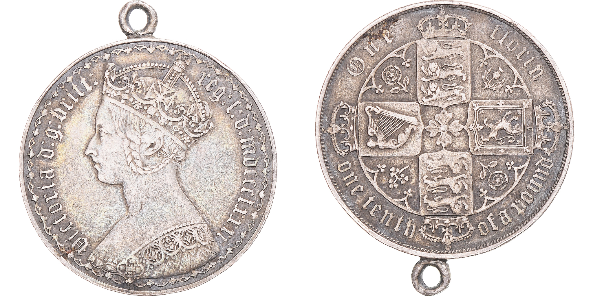 Coin, United Kingdom, Victoria, gothic florin, 1881, London
