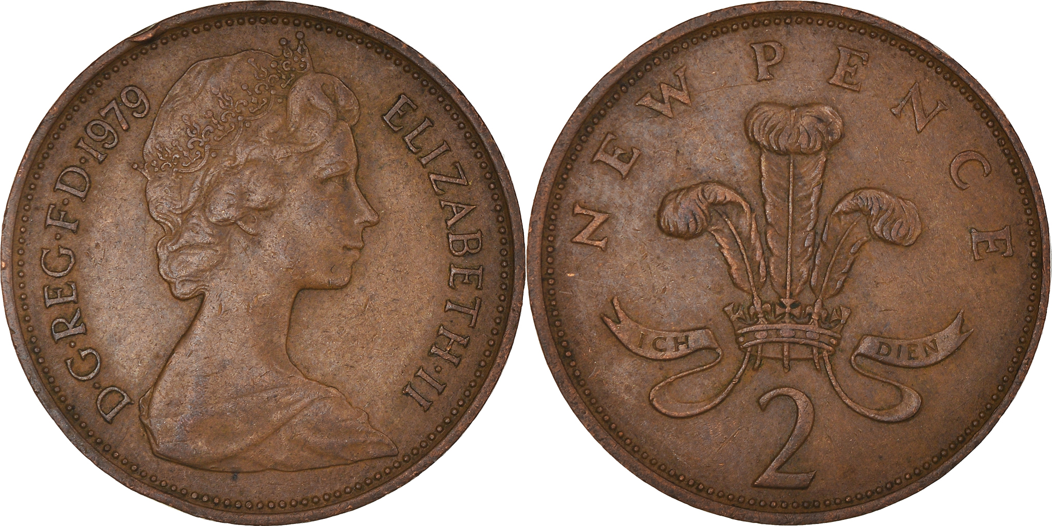 Coin, Great Britain, Elizabeth II, 2 New Pence, 1979, , Bronze, KM:916