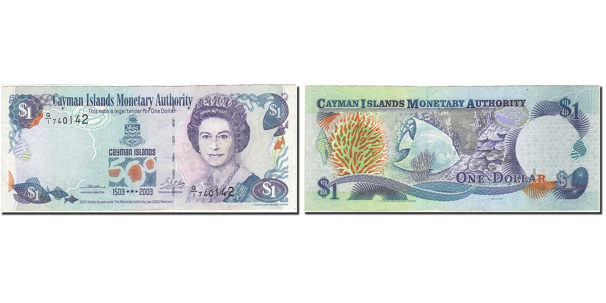 Banknote, Cayman Islands, 1 Dollar, 2003, 2003, KM:30a, EF(40-45)