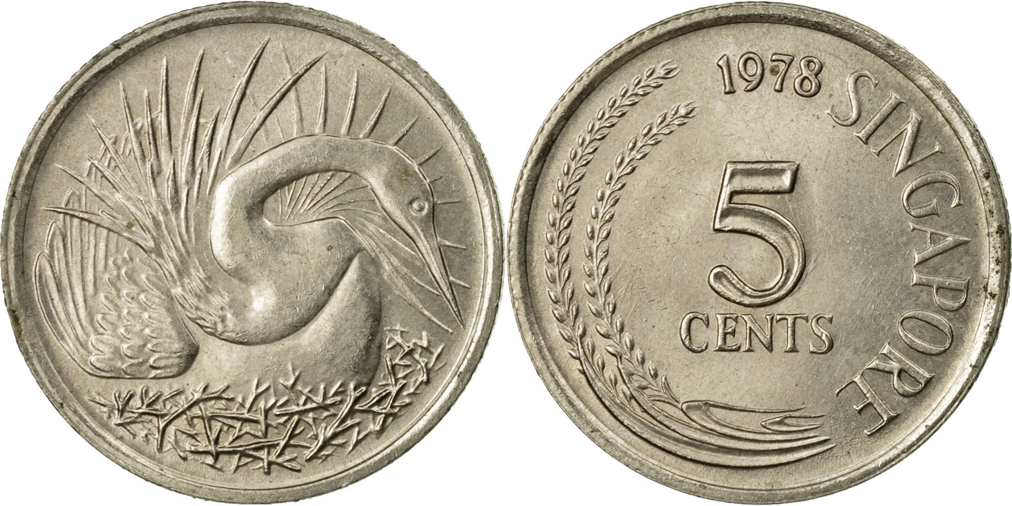 Coin, Singapore, 5 Cents, 1978, Singapore Mint, , Copper-nickel, KM:2