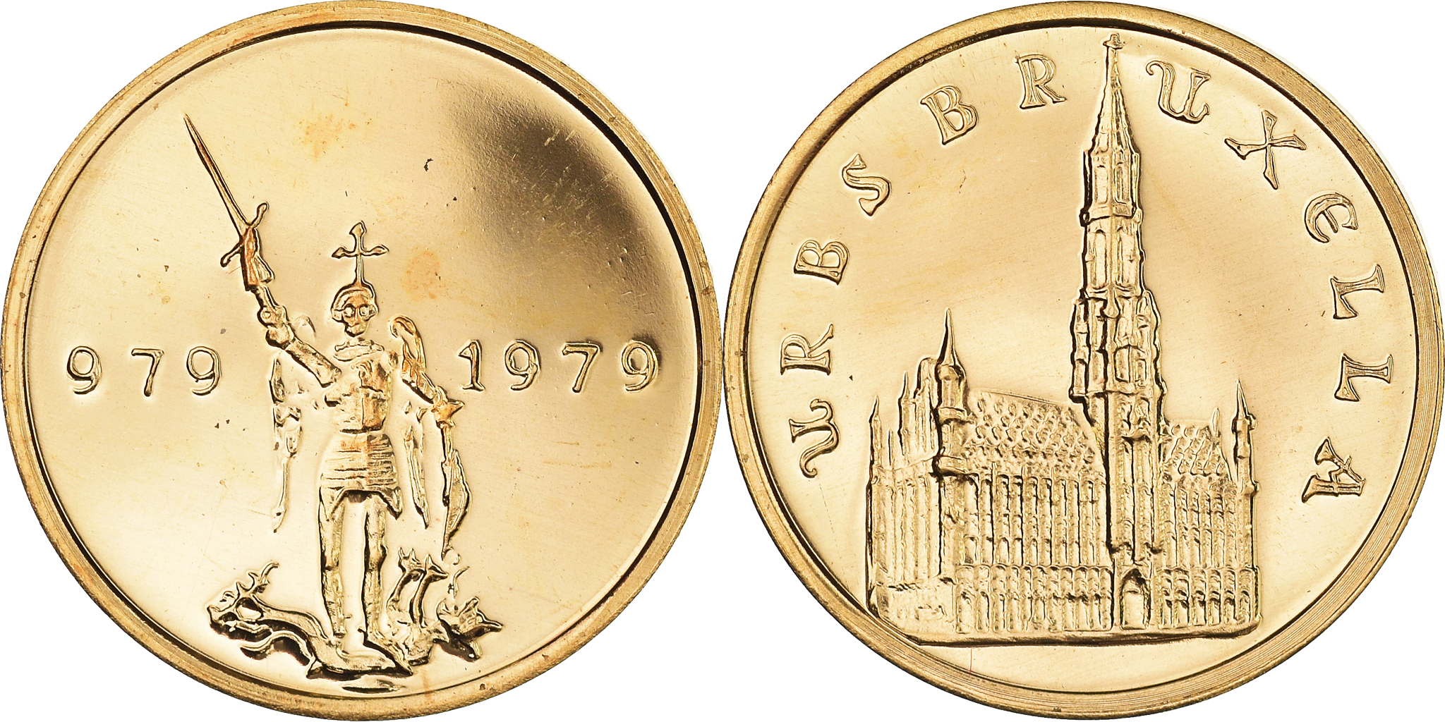 Coin, Belgium, Baudouin I, Millenium of Brussels 979-1979, 20