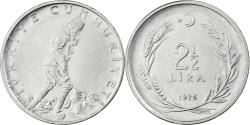 World Coins - Turkey, 2-1/2 Lira, 1975, Istanbul, Stainless Steel, , KM:893.2