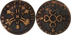 World Coins - France, Louis XIV, Six deniers dits "dardenne", 1710, La Rochelle, Copper