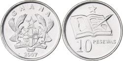 World Coins - Ghana, 10 Pesewas, 2007, Nickel Clad Steel, , KM:39
