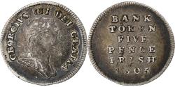 World Coins - Ireland, 5 Pence, 1805, Silver,