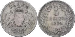 World Coins - German States, BADEN, Friedrich I, 3 Kreuzer, 1870, Silver, , KM:246