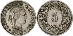 World Coins - Switzerland, 5 Rappen, Libertas, 1910, Bern, Copper-nickel, , KM:26