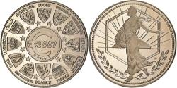 World Coins - France, Medal, L'Europe, La Semeuse, 2001, Copper-nickel,