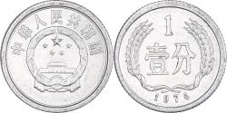 World Coins - Coin, China, Fen, 1974