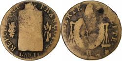 World Coins - France, 1/2 sol à la balance, 1793 / AN II, La Rochelle, Copper,