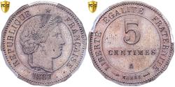 World Coins - France, 5 Centimes, Merley, 1887, Paris, Pattern, Maillechort, PCGS,