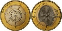 World Coins - Slovenia, 3 Euro, 2012, Vantaa, Bi-Metallic, , KM:109