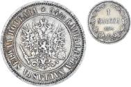 World Coins - Coin, Finland, Alexander II, Markka, 1874, Helsinki, , Silver, KM:3.2