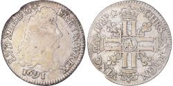 World Coins - Coin, France, Louis XIV, 1/4 Ecu aux 8 L, 1691, Paris, réformé,
