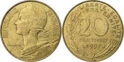 World Coins - France, 20 Centimes, Marianne, 1997, Paris, Aluminum-Bronze,