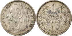 World Coins - Coin, Belgium, Franc, 1909, legende en francais, , Silver, KM:56.1
