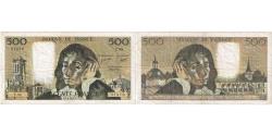 World Coins - France, 500 Francs, Pascal, 1979-06-07, E.98, VF(30-35)
