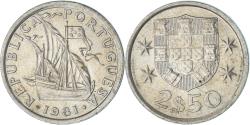 World Coins - Coin, Portugal, 2-1/2 Escudos, 1981