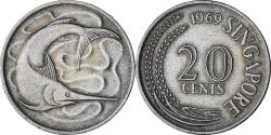 World Coins - Singapore, 20 Cents, 1969, Singapore Mint, , Copper-nickel, KM:4