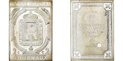 World Coins - France, Medal, Timbre Impérial pour Journaux, 2 Centimes, 1981, Silver,