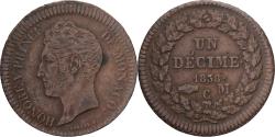 World Coins - Monaco, Honore V, Décime, 1838, Monaco, , Copper, KM:97.1