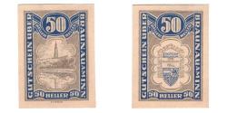 World Coins - Banknote, Austria, Braunau am Inn O.Ö. Stadtgemeinde, 50 Heller, valeur