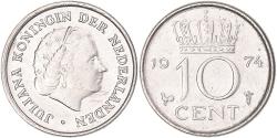 World Coins - Coin, Netherlands, 10 Cents, 1974