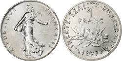 World Coins - France, 1 Franc, Semeuse, 1977, MDP, série FDC, Nickel,
