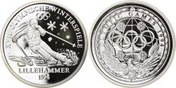 World Coins - France, Medal, Jeux Olympiques d'Hiver de Lillehammer, 1994, , Silver