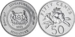 World Coins - Singapore, 50 Cents, 2011