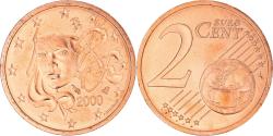 World Coins - France, 2 Euro Cent, 2000, Paris, BU, , Copper Plated Steel, KM:1283