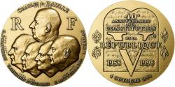 World Coins - France, Medal, 40 ème Anniversaire de la Constitution de la Vème République