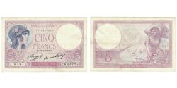 World Coins - France, 5 Francs, Violet, 1933, N.54835, AU(50-53), Fayette:03.17, KM:72e