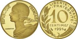 World Coins - Coin, France, Marianne, 10 Centimes, 1995, Paris, Proof / BE,